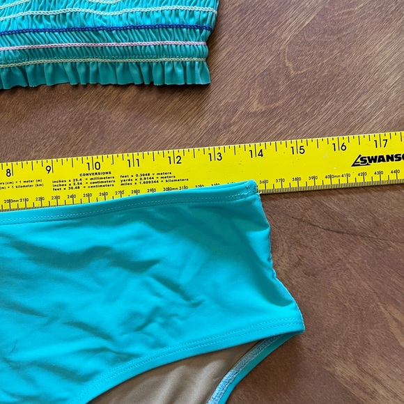 Old Navy Turquoise Bandeau Bikini Set – XXL Girl - Picture 7 of 10